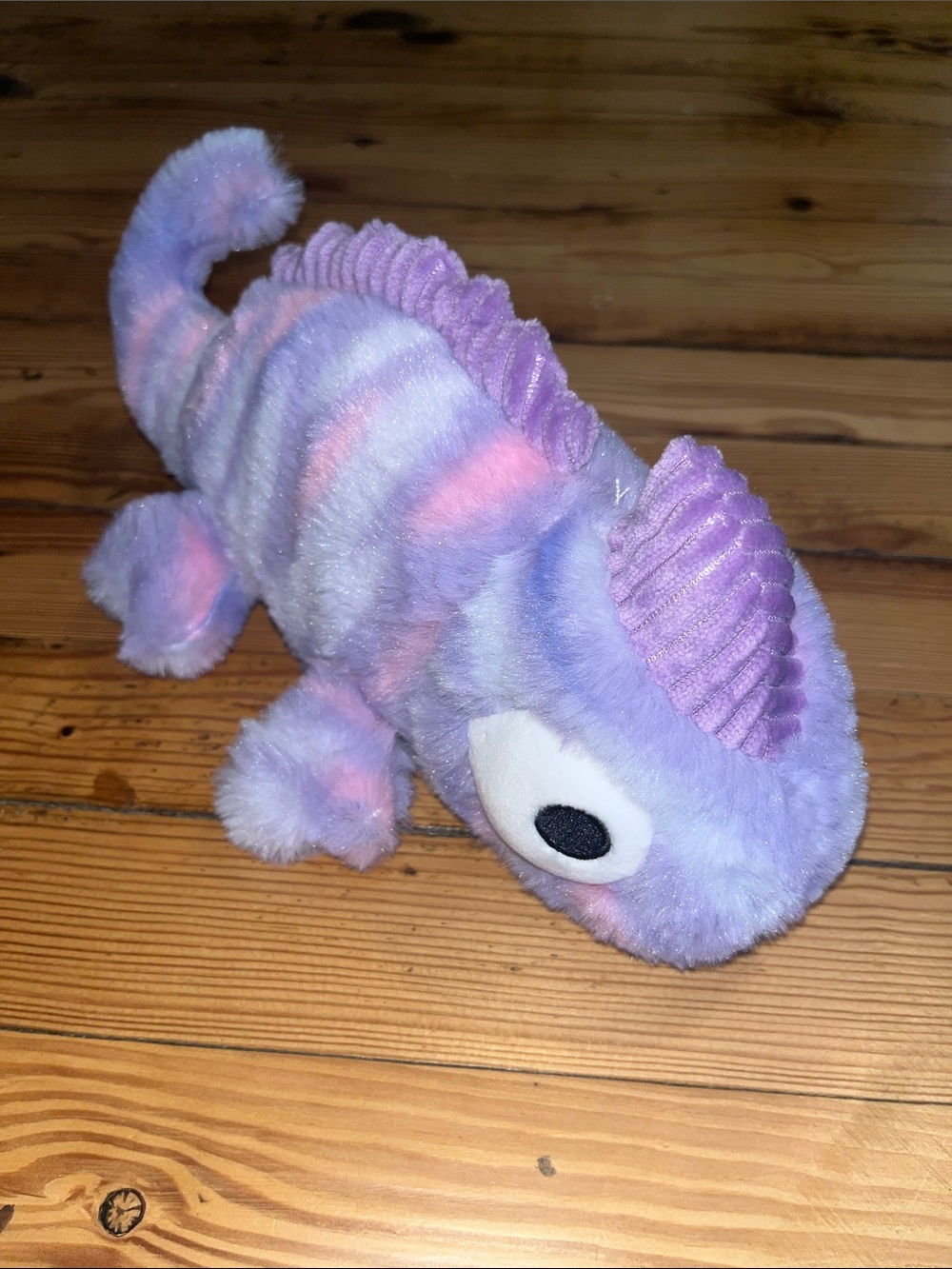 Chameleon Plushie with Purple and Pink Colors